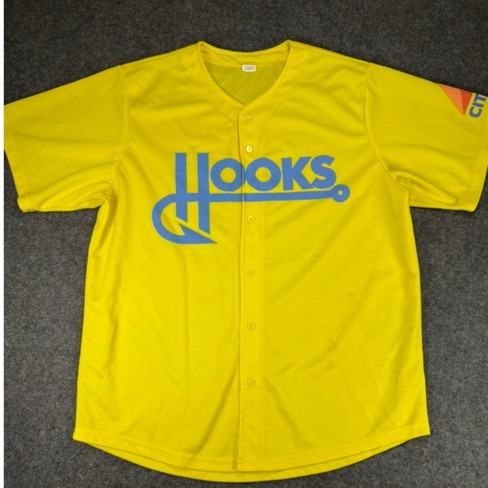Hooks Baseball Jersey Yellow City GO Adult L Menswear